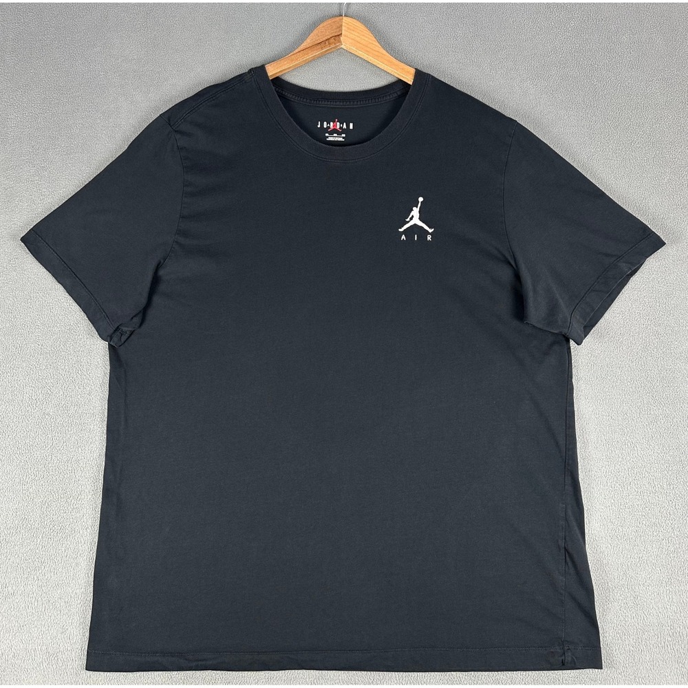 Nike Air Jordan Shirt Mens 3XL Black Embroidered Logo Jumpman 23 Gym Lounge